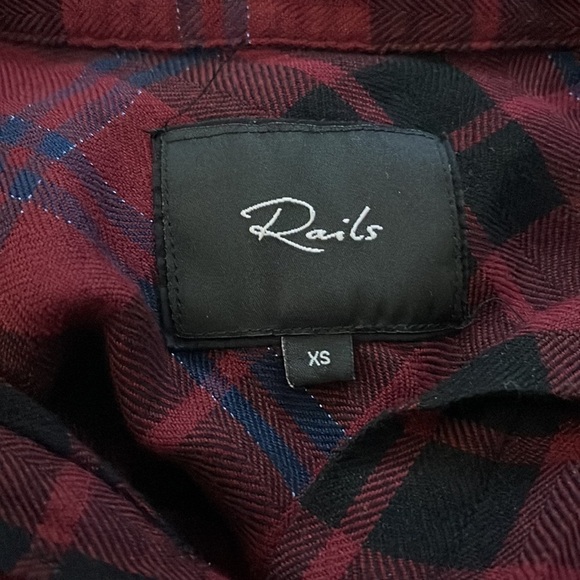 Rails Bianca Flannel Shirtdress in Red Black size XS - Picture 9 of 13